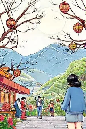《浮岛诊所》封面，漂浮小岛上的白色诊室与海面